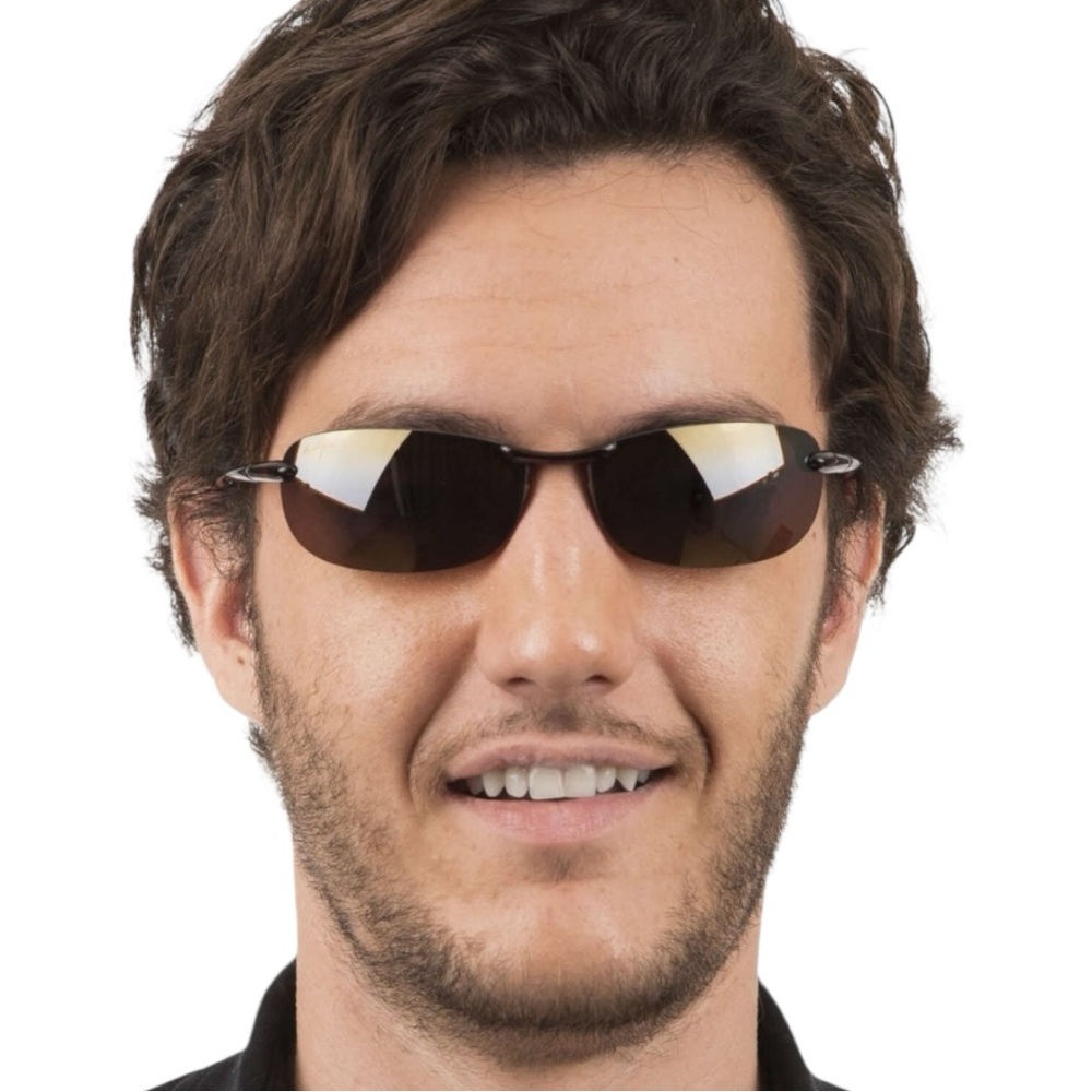 Maui Jim Makaha 405-10 tortoise rimless sunglasses bronze lens MJ Sport w/ case